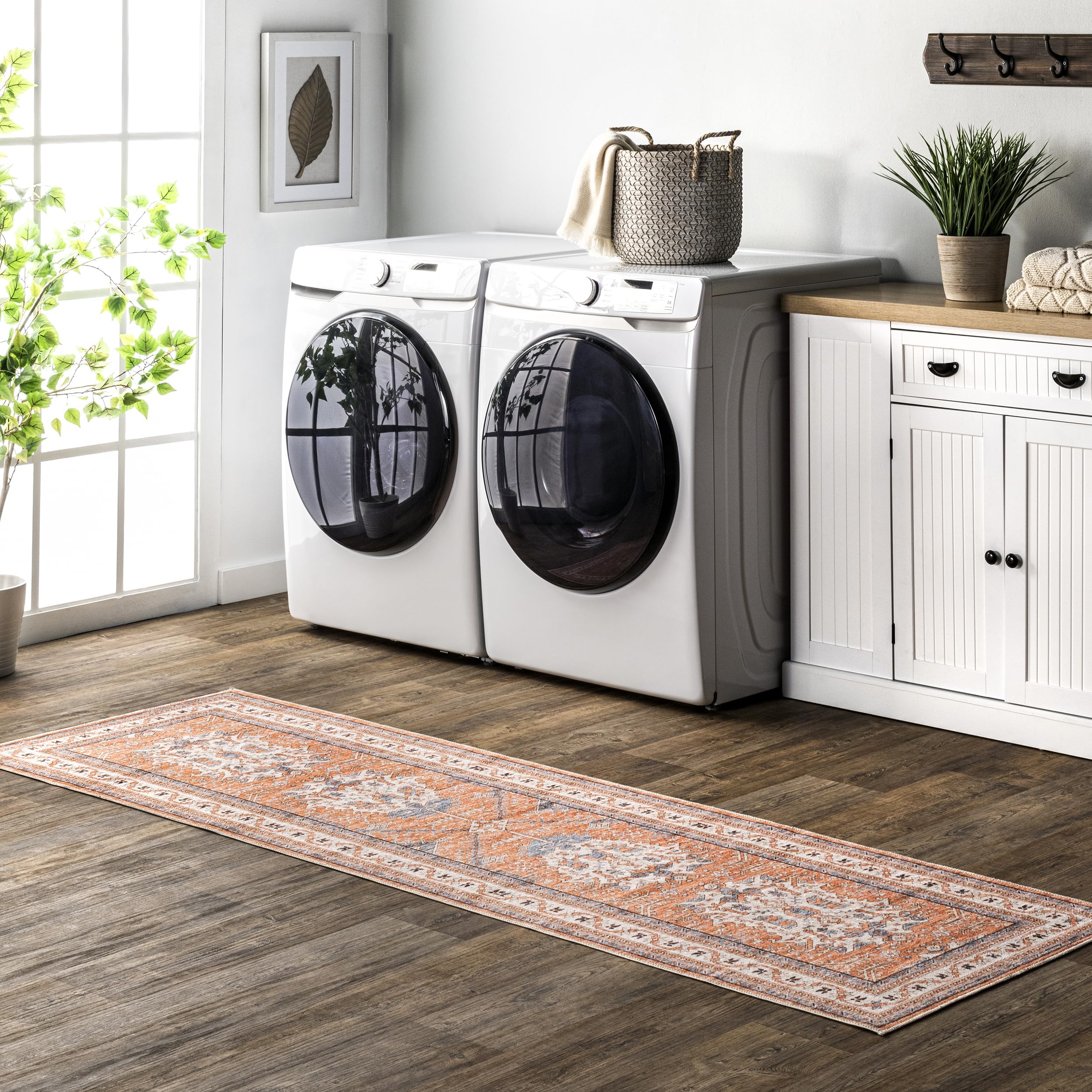 Amazon.com: nuLOOM Sky Machine Washable Global Inspired Runner Rug
